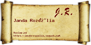 Janda Rozália névjegykártya