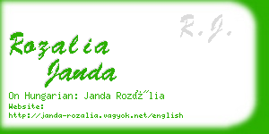 rozalia janda business card